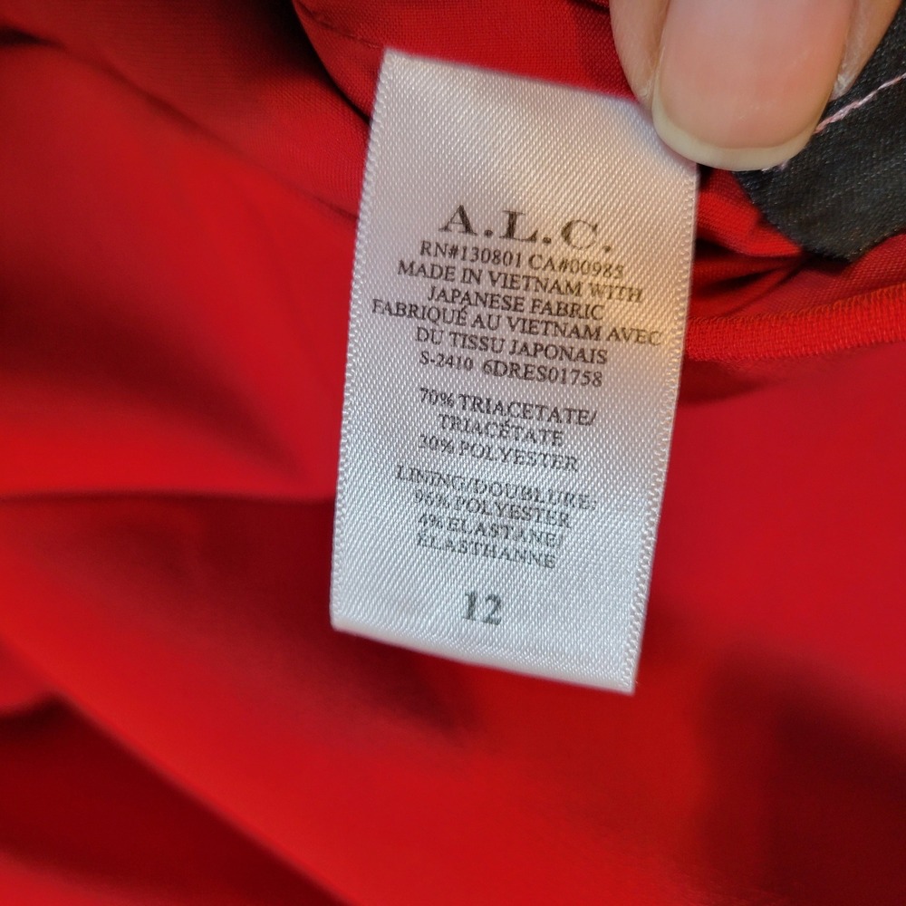 A.L.C. Womens Elsie Strapless Corset Mini Dress Size 12 Red Cocktail Formal Prom - Picture 10 of 13